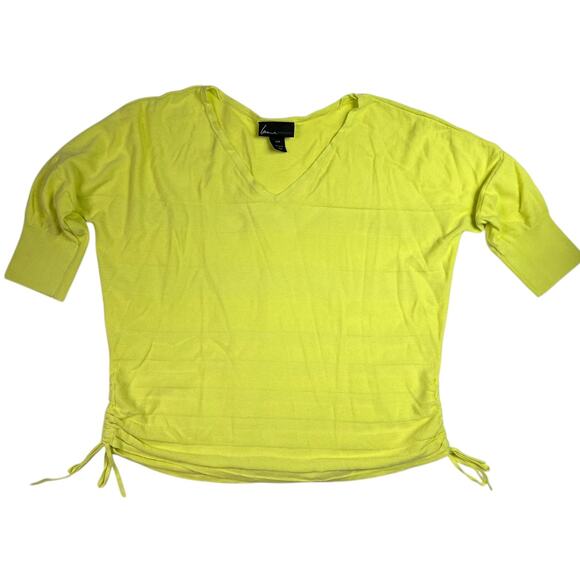 Lane Bryant 3/4 Sleeve V-Neck Sweater Plus Size 14/16 Yellow 100% Cotton - Picture 5 of 13